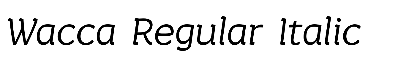 Wacca Regular Italic